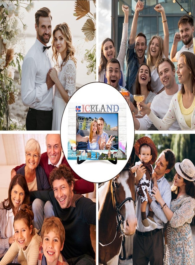 KFNER Iceland Picture Frame, Travel Photo Frame Gifts for Women Men Friends Couples Family, Iceland Souvenirs for Wedding Engaged Honeymoon, Vacation Picture Frames Favors -40 - Image 4